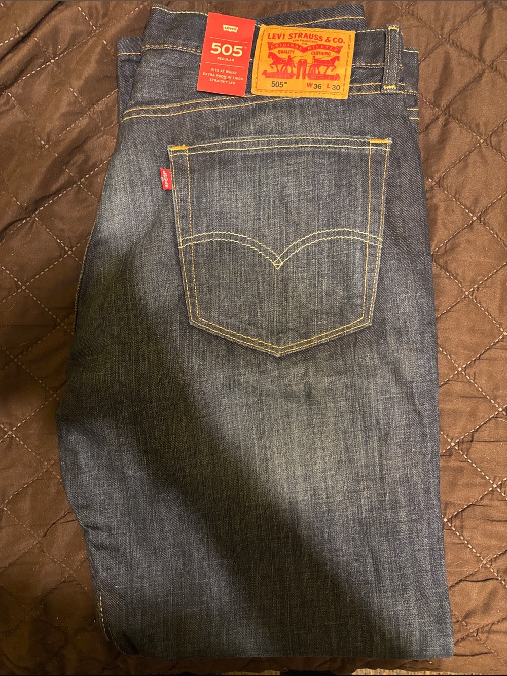 Levi's Straight Men’s Jeans in Dark Indigo 36X30